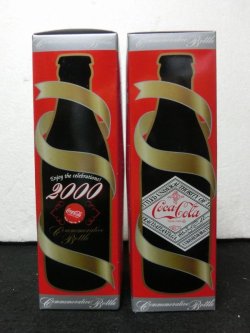画像1: 『Coca.Colaコカ・コーラ2000ミレニアムボトル1999年限定販売品 2本セット』