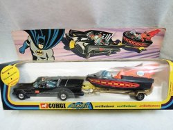 画像1: 旧バットマン バットマンカー＆バットボート 2nd 1967年 コーギー