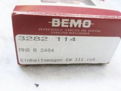 画像3: BEMO 3282 114 RhB Personenwagen EW III rot B 2464