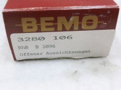 画像3: BEMO 3280 106 offener Aussichtswagen RhB B 2096