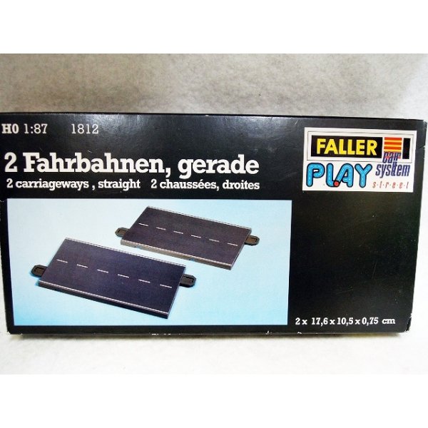 画像1: 『HO ファラー Car Play system 2Fahrbahnen,gerade 1812 直線道路２本セット』Faller (1)