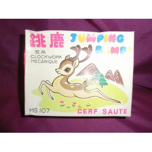 画像: 跳鹿　JUNPING BAMBI　ゼンマイ式　箱付