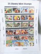 画像: 25 Disney Mint Stamps ディズニー25周年記念切手(2)