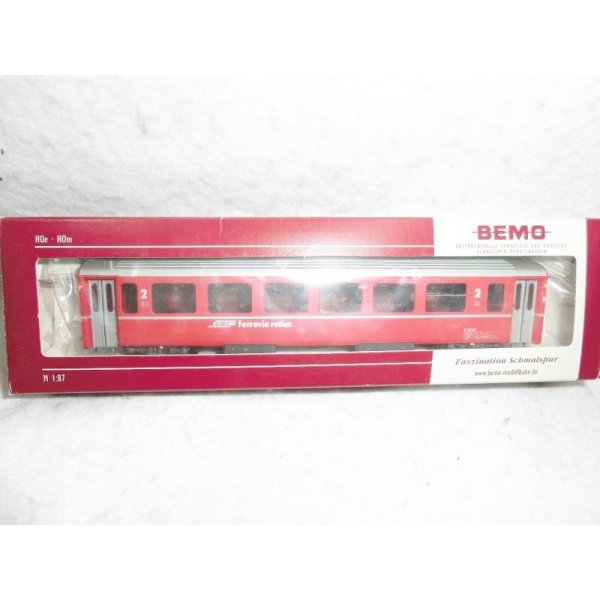 画像1: BEMO 3282 114 RhB Personenwagen EW III rot B 2464 (1)