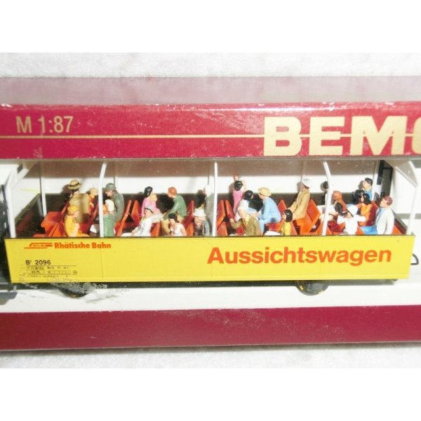 画像2: BEMO 3280 106 offener Aussichtswagen RhB B 2096 (2)