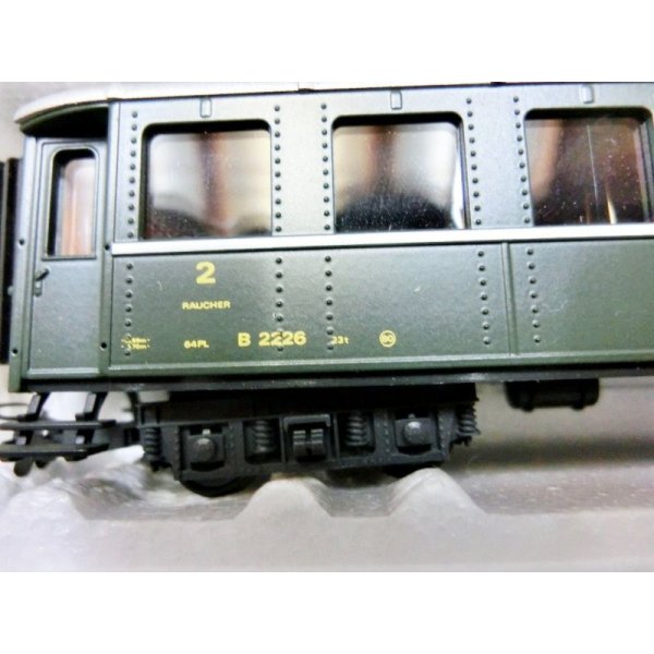 画像2: STL 2202-6 RhB Personenwagen 2. Klasse 2226 grun 4-achser (2)