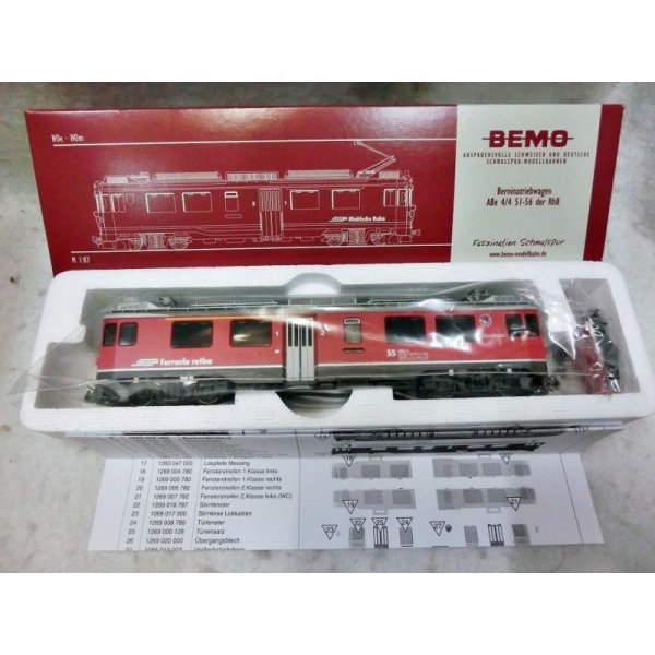 画像1: BEMO 1269 105 RhB ABe 4/4 55 Diavolezza Berninatriebwagen (1)