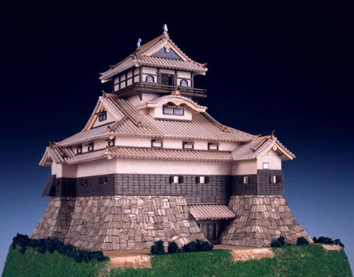 画像1: 1/150 木製日本建築模型 犬山城 ウッディジョー (1)