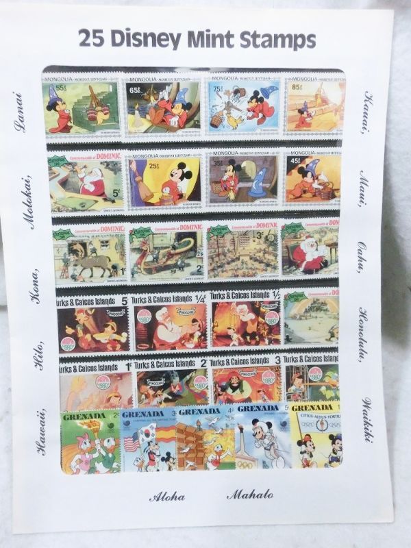 25 Disney Mint Stamps ディズニー25周年記念切手 2 お宝toy S Zoon