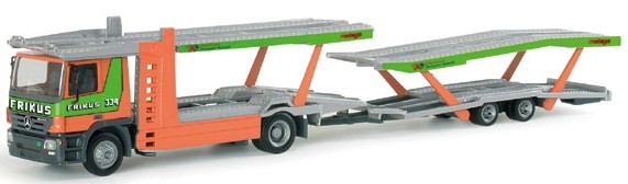 画像: herpa 1/87  Mercedes Benz Actros L car transporter trailer "Frikus"