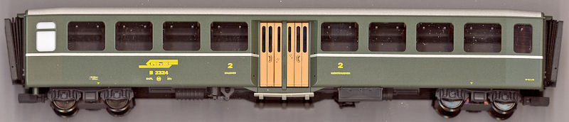 画像: STL 2203-4 RhB 4-achsiger Personenwagen 2. Klasse Nr. 2324